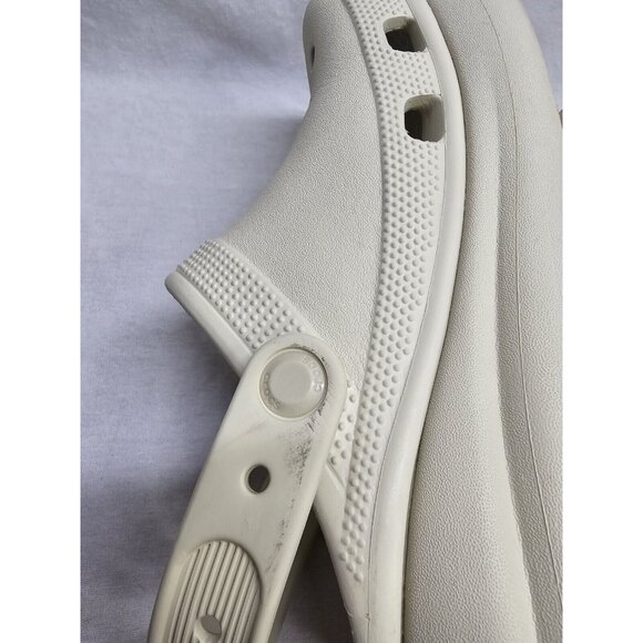 CROCS Classic Crush Clog Bone Tan Slip On Platform Sandal Women's Size 7/ Mens 5 - Picture 13 of 16